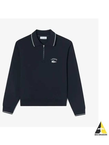 Women s CP Chouli Collar Half Zip Up Dark Navy - LACOSTE - BALAAN 1