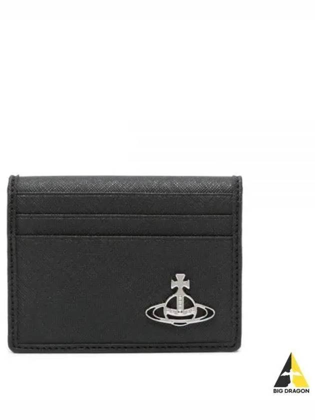 Saffiano Card Wallet Black - VIVIENNE WESTWOOD - BALAAN 2