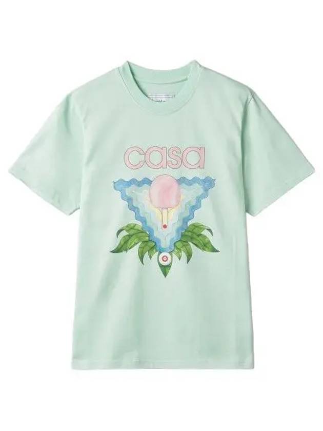 Memphis Club Short Sleeve T Shirt Mint Tee - CASABLANCA - BALAAN 1