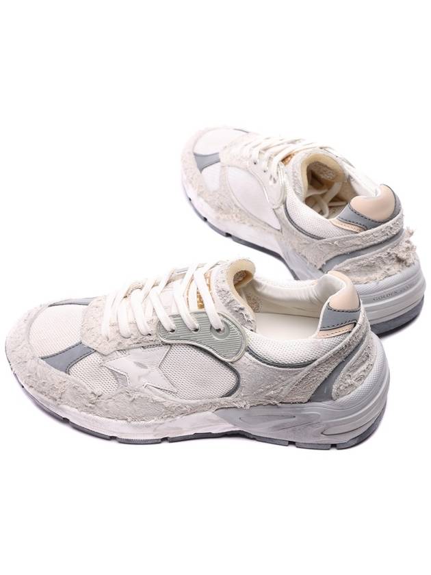 Mesh and Suede Leather Dad-Star Sneakers White Beige - GOLDEN GOOSE - BALAAN 7