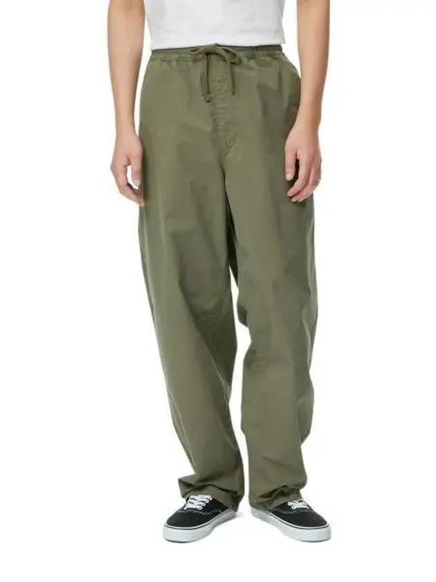 Range Baggy Tapered Elastic Waist Straight Pants Green - VANS - BALAAN 1