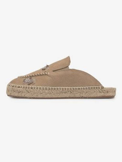 Women's Embroidered Espadrille Mules Chamois - MAISON MARGIELA - BALAAN 2