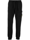 Waffen Patch Cotton Fleece Track Pants Black - STONE ISLAND - BALAAN 2