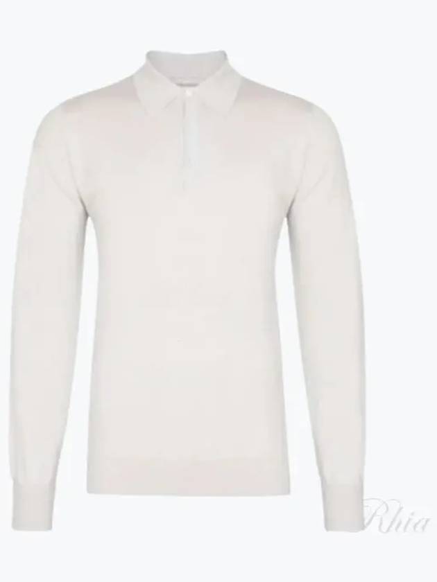 Dorset snow white polo knit - JOHN SMEDLEY - BALAAN 1