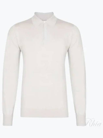 Dorset snow white polo knit - JOHN SMEDLEY - BALAAN 1