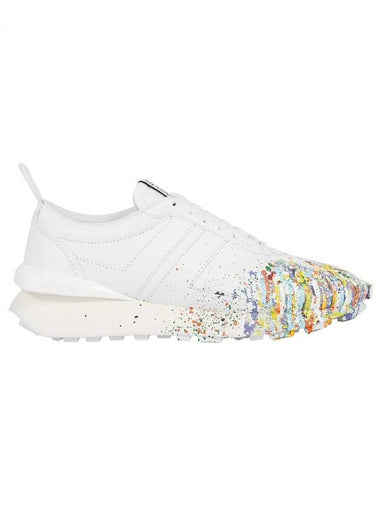 Painted Leather Running Low Top Sneakers White - LANVIN - BALAAN 1