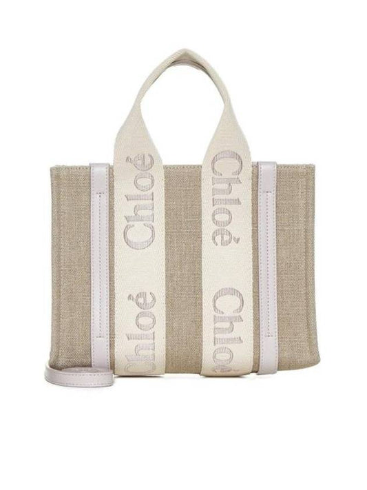 Woody Logo Small Tote Bag Wild Grey - CHLOE - BALAAN 1