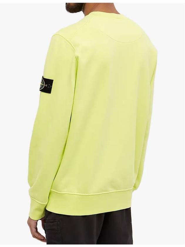 Wappen Patch Crew Neck Sweatshirt Neon Yellow - STONE ISLAND - BALAAN 4