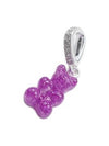 Nostalgia Bear Pendant Magenta Silver - CRYSTAL HAZE - BALAAN 3