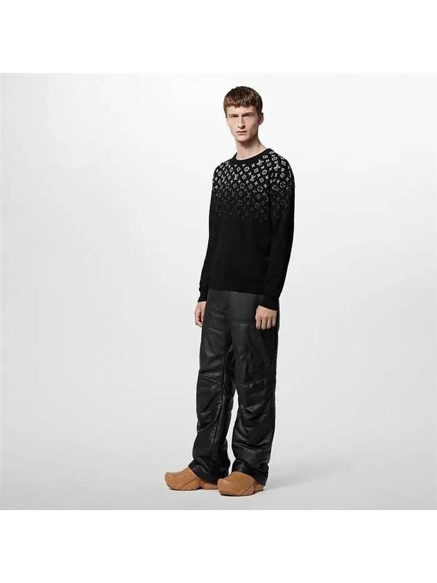 Gradient Cotton Crew Neck Knit Top Black - LOUIS VUITTON - BALAAN 5