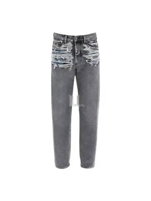 Men's D Macs Destroyed Effect Straight Jean Grey - DIESEL - BALAAN 2