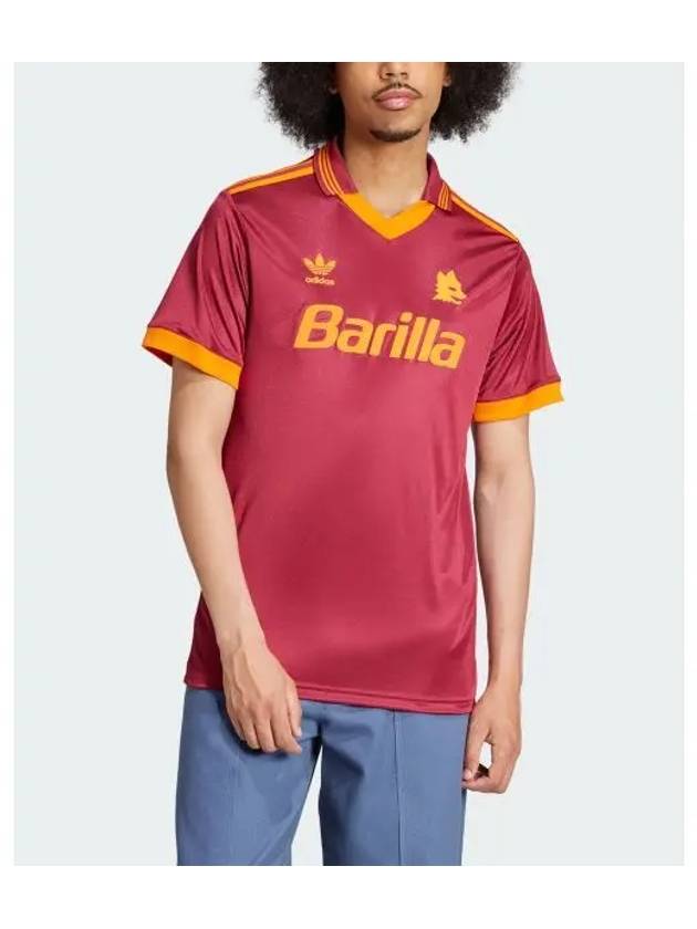 Roma Bring Black Short Sleeve T-Shirt Legacy Burgundy - ADIDAS - BALAAN 2