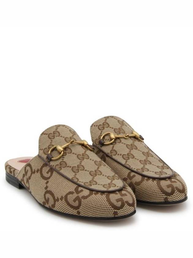 Princetown Jumbo GG Slipper Camel Ebony - GUCCI - BALAAN 5