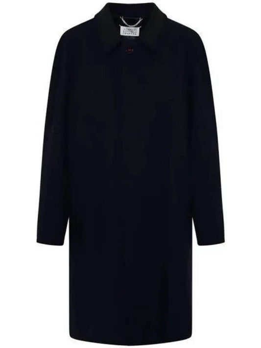 Wool Viscose Single Coat Navy - MAISON MARGIELA - BALAAN 2