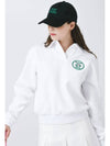 Rookie open collar neck long sleeve sweatshirt WHITE - MONBIRDIE GOLF - BALAAN 6