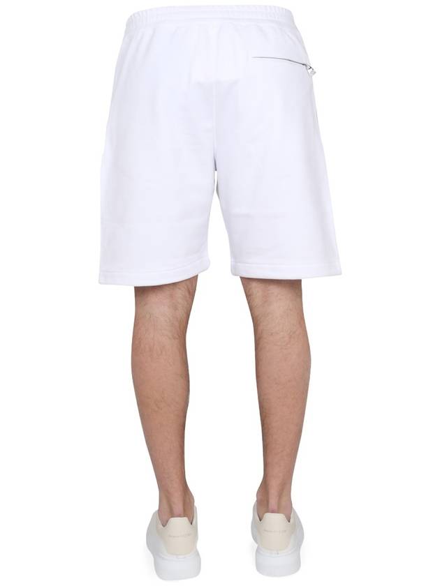 Men's Graffiti Logo Shorts White - ALEXANDER MCQUEEN - BALAAN 5