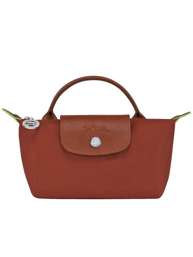 Le Pliage Green Handle Pouch Bag Chestnut - LONGCHAMP - BALAAN 2