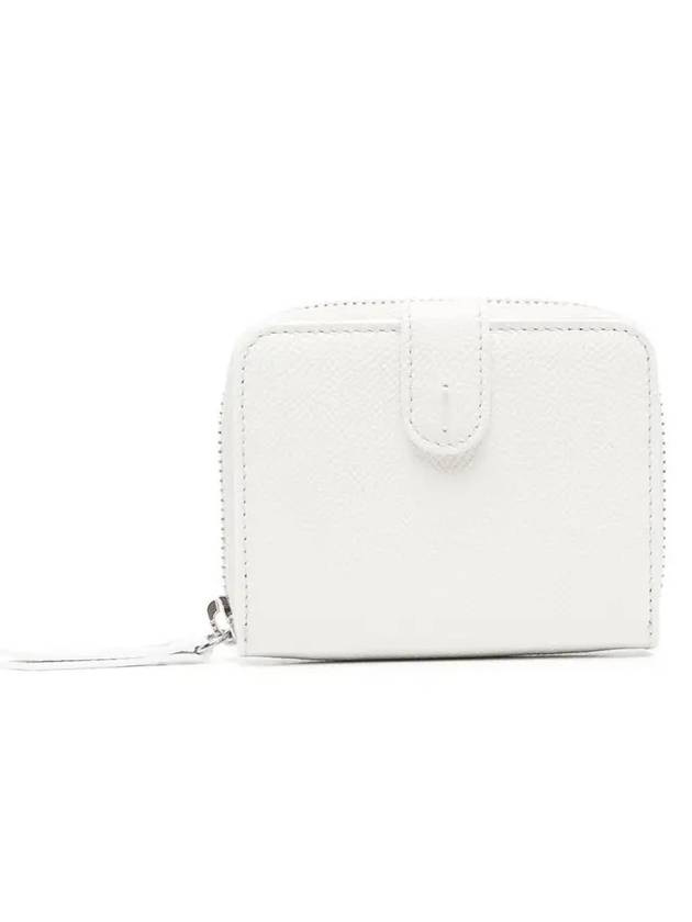 Zipper Round Stitch Card Wallet White - MAISON MARGIELA - BALAAN 1