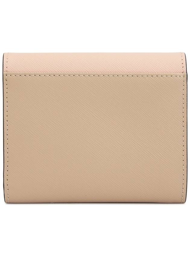 Saffiano Tri-Fold Half Wallet Pink - MARNI - BALAAN 3