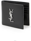 East/West Wallet In Smooth Leather Black - SAINT LAURENT - BALAAN 4