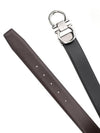 Gancini Reversible Adjustable Calfskin Leather Belt Black - SALVATORE FERRAGAMO - BALAAN 4