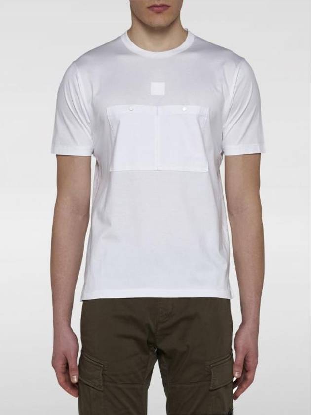 Mercerized Jersey Pocket Short Sleeve T-Shirt White - CP COMPANY - BALAAN 2