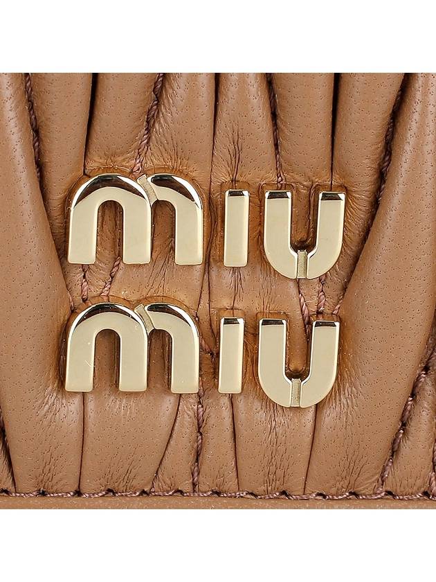 Materasse Nappa Leather Card Wallet Caramel - MIU MIU - BALAAN 5