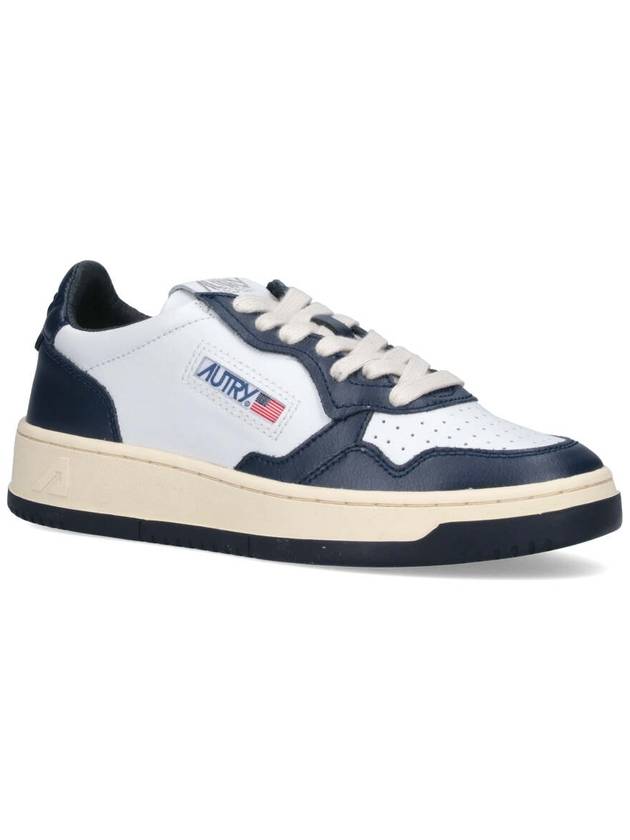 Medalist Goatskin Low Top Sneakers White Navy - AUTRY - BALAAN 3