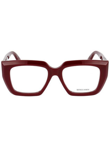 Eyewear Square Eyeglasses Burgundy - BOTTEGA VENETA - BALAAN 1