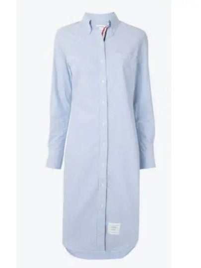 Women's Oxford Classic Shirt Midi Dress Light Blue - THOM BROWNE - BALAAN 2