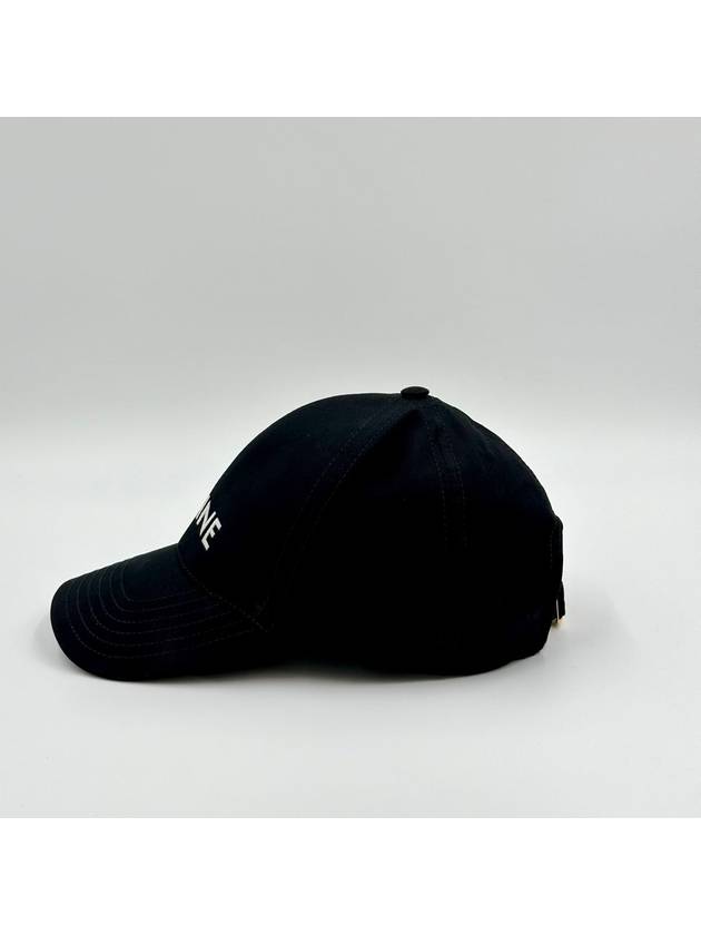 Embroidered Logo Cotton Ball Cap Black - CELINE - BALAAN 5