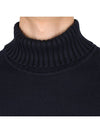 Logo Wappen Patch Cotton Turtleneck Navy - STONE ISLAND - BALAAN 7