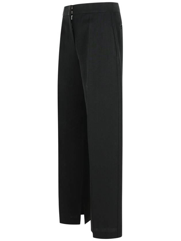 Jil Sander Black Viscose Blend Trousers - JIL SANDER - BALAAN 2