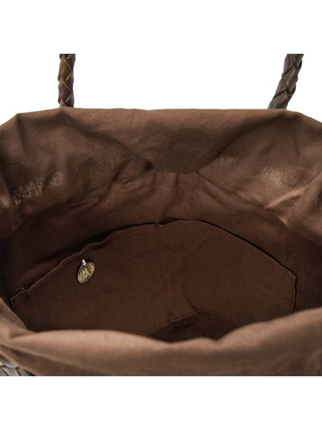 Jacky Intrecciato Leather Tote Bag Dark Brown - DRAGON DIFFUSION - BALAAN 9