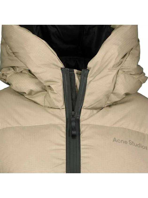 Hooded Drawstring Puffer Padding Mushroom Beige - ACNE STUDIOS - BALAAN 5