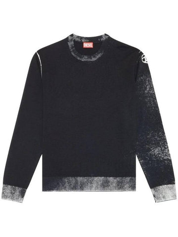 K Larence B Knit Top Black - DIESEL - BALAAN 1