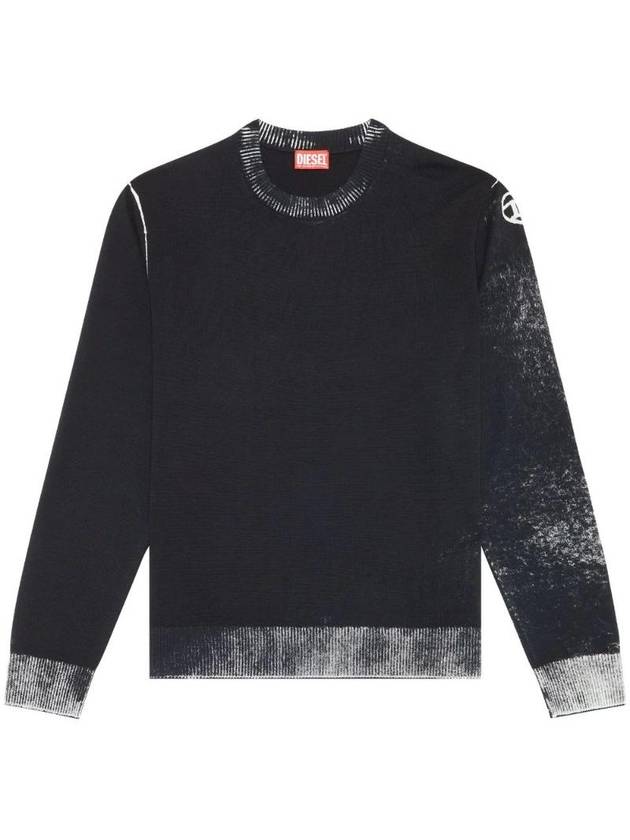 K Larence B Reverse Print Sweatshirt Black - DIESEL - BALAAN 1