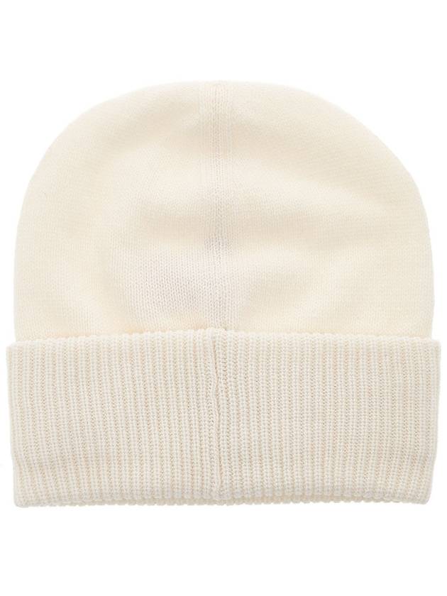 Signature V Logo Wool Beanie Ivory - VALENTINO - BALAAN 3