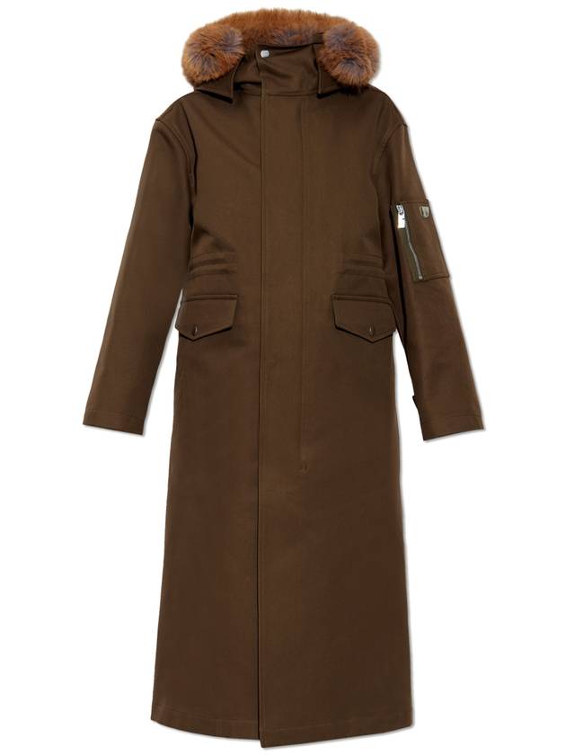 Burberry Parka With Faux Fur Women s Brown - BURBERRY - BALAAN 1