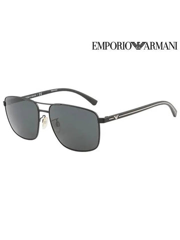 Logo Metal Sunglasses Black - EMPORIO ARMANI - BALAAN 1