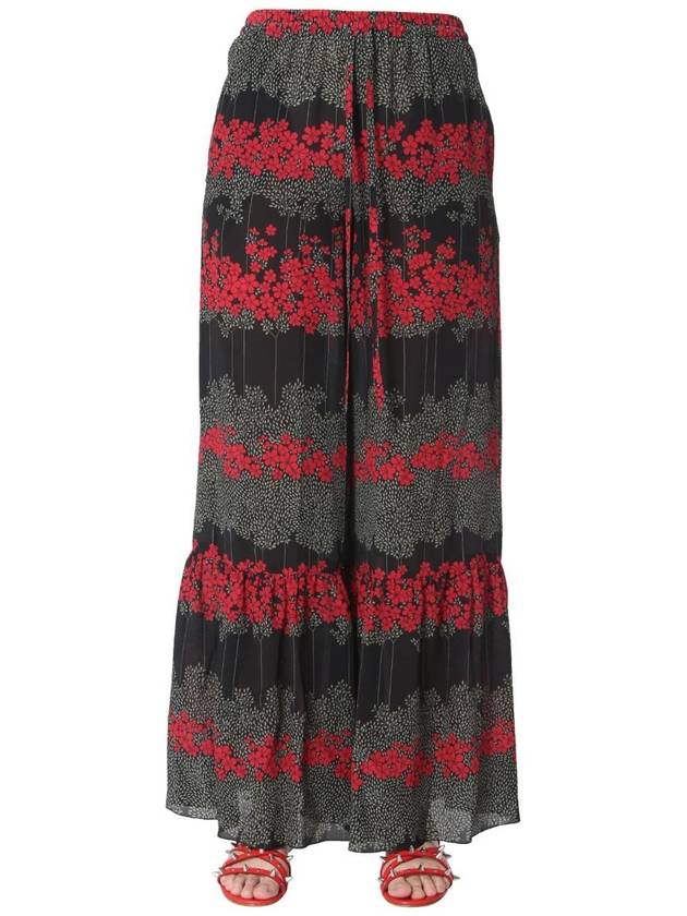 Dreaming Peony Print Trousers SR3RBB254A10NO B0040168068 - RED VALENTINO - BALAAN 2