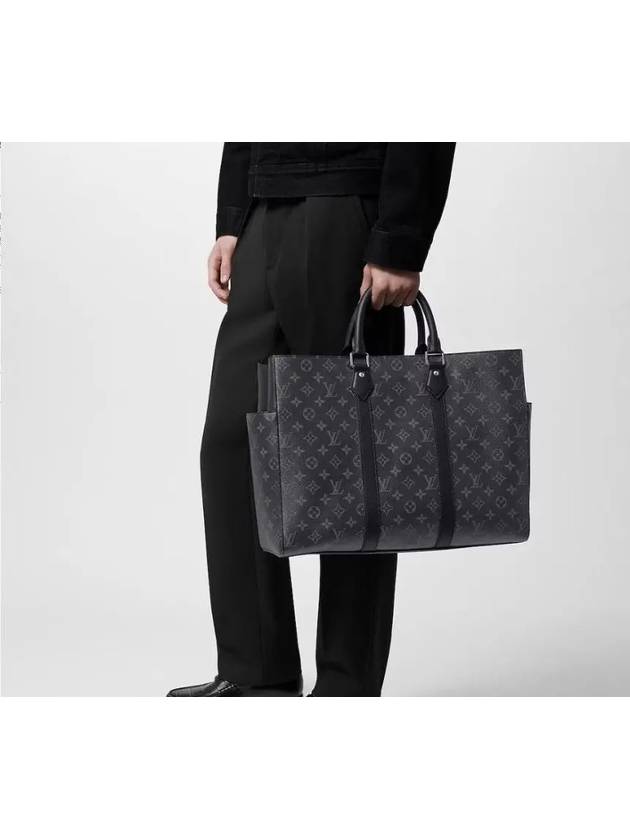 Sac Plat 24H Monogram Eclipse Tote Bag Black - LOUIS VUITTON - BALAAN 8