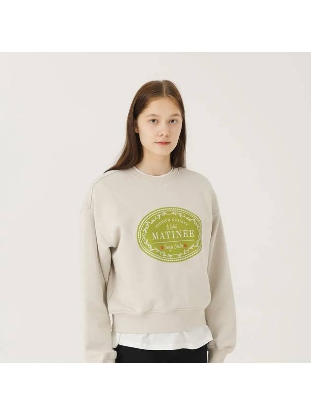 Brushed Options Matinee Classic label Sweat Shirts GREIGE - LE SOLEIL MATINEE - BALAAN 1