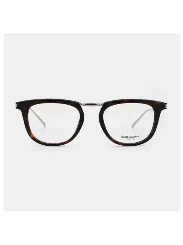 Eyewear Square Frame Sunglasses Silver Brown - SAINT LAURENT - BALAAN 2