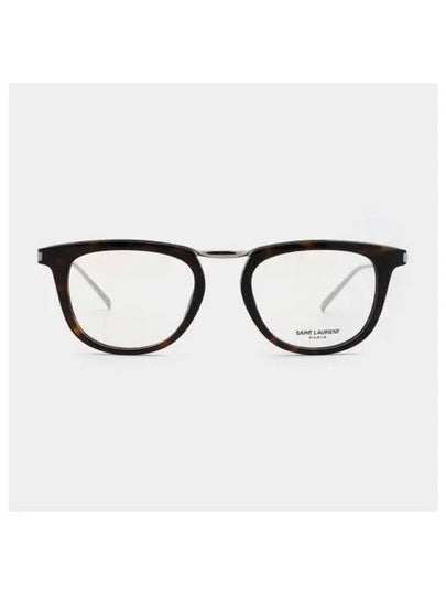 Eyewear Square Frame Sunglasses Silver Brown - SAINT LAURENT - BALAAN 2