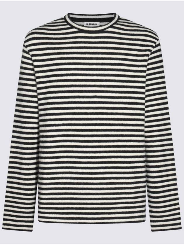 Logo Patch Striped Wool T-Shirt J47GC0114J20077 - JIL SANDER - BALAAN 2