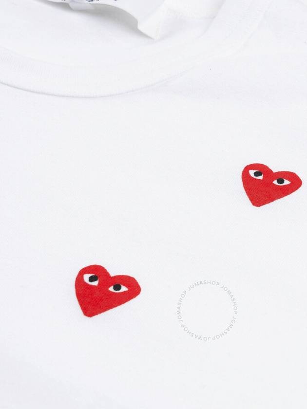 Cdg Play Multi Heart Printed Cotton T Shirt Size X Small - COMME DES GARCONS PLAY - BALAAN 3