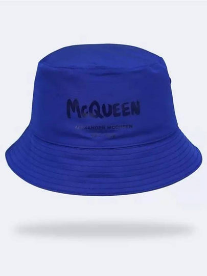 Graffiti Logo Bucket Hat Blue - ALEXANDER MCQUEEN - BALAAN 2