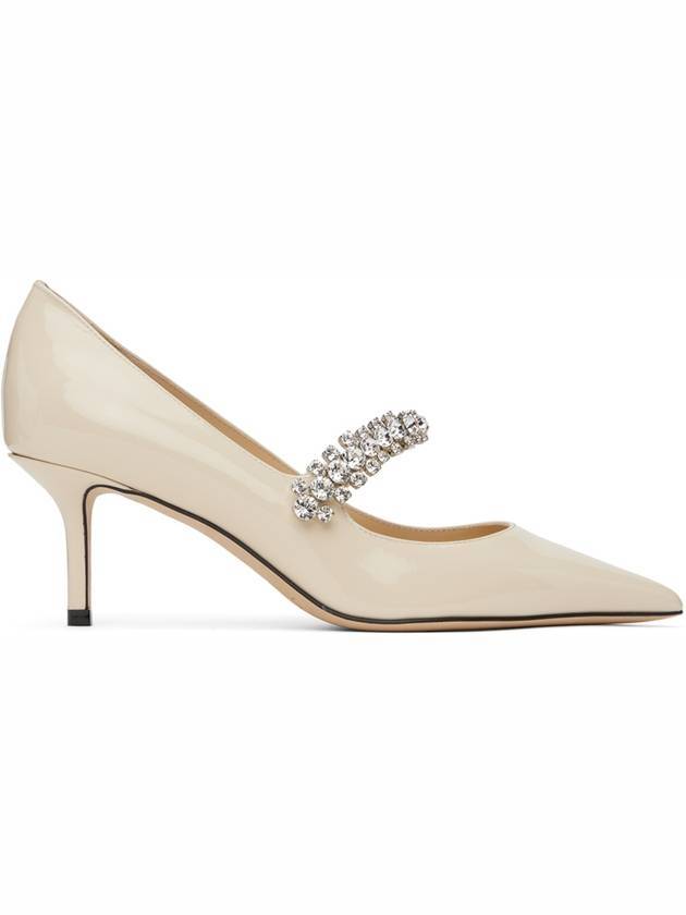 Bing 65 Patent Leather Crystal Pumps Heel Linen - JIMMY CHOO - BALAAN 1