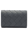 Men's Intrecciato Key Holder Slate Grey - BOTTEGA VENETA - BALAAN 1